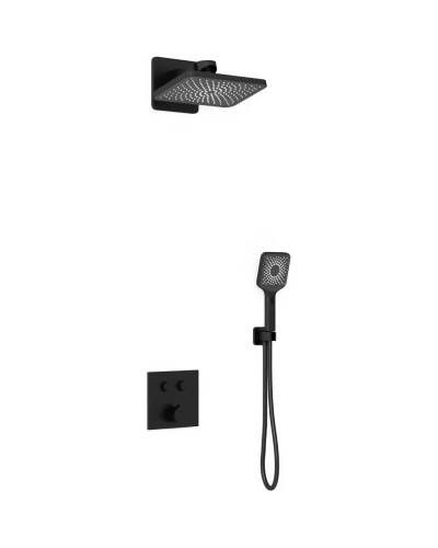 Душевой комплект Vincea VSFW-421I4MB 320x200 мм, со смесителем, черный матовый