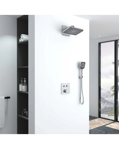 Душевой комплект Vincea VSFW-421I4CH 320x200 мм, со смесителем, хром