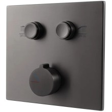 Душевой комплект Vincea VSFW-421I4GM 320x200 мм, со смесителем, вороненая сталь