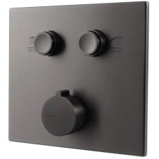 Душевой комплект Vincea VSFW-421I4GM 320x200 мм, со смесителем, вороненая сталь