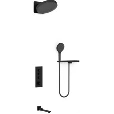 Душевой комплект Vincea VSFW-433TI3RMB 300 мм, с термостатом, черный матовый