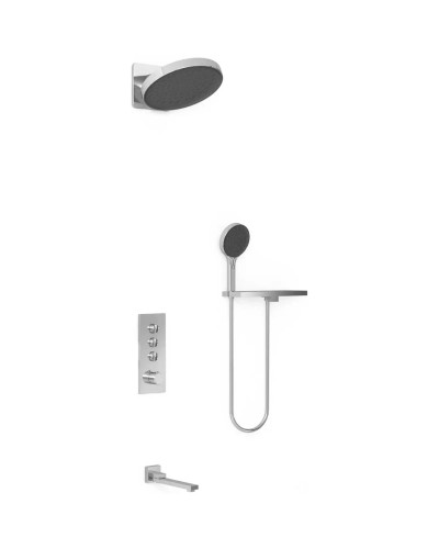 Душевой комплект Vincea VSFW-433TI3RCH 300 мм, с термостатом, хром