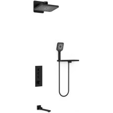 Душевой комплект Vincea VSFW-433TI4RMB 320x200 мм, с термостатом, черный матовый