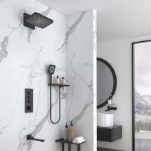 Душевой комплект Vincea VSFW-433TI4RMB 320x200 мм, с термостатом, черный матовый