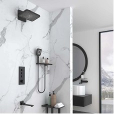 Душевой комплект Vincea VSFW-433TI4RMB 320x200 мм, с термостатом, черный матовый