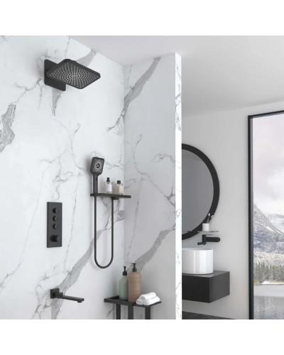 Душевой комплект Vincea VSFW-433TI4RMB 320x200 мм, с термостатом, черный матовый
