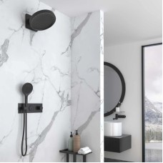 Душевой комплект Vincea VSFW-422TI3MB 300 мм, с термостатом, черный матовый