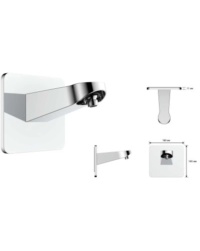 Душевой комплект Vincea VSFW-422TI3CH 300 мм, с термостатом, хром