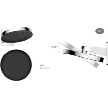 Душевой комплект Vincea VSFW-422TI3GM 300 мм, с термостатом, вороненая сталь