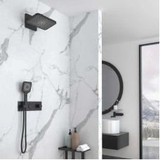 Душевой комплект Vincea VSFW-422TI4MB 320x200 мм, с термостатом, черный матовый