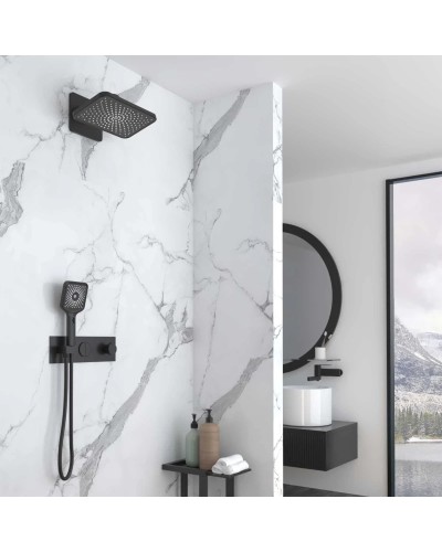 Душевой комплект Vincea VSFW-422TI4MB 320x200 мм, с термостатом, черный матовый