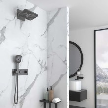 Душевой комплект Vincea VSFW-422TI4GM 320x200 мм, со смесителем, вороненая сталь