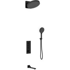 Душевой комплект Vincea VSFW-433TI3MB 300 мм, с термостатом, черный матовый