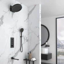 Душевой комплект Vincea VSFW-433TI3MB 300 мм, с термостатом, черный матовый