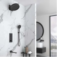 Душевой комплект Vincea VSFW-433TI3MB 300 мм, с термостатом, черный матовый