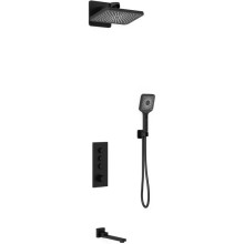 Душевой комплект Vincea VSFW-433TI4MB 320x200 мм, с термостатом, черный матовый