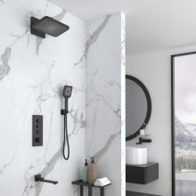 Душевой комплект Vincea VSFW-433TI4MB 320x200 мм, с термостатом, черный матовый