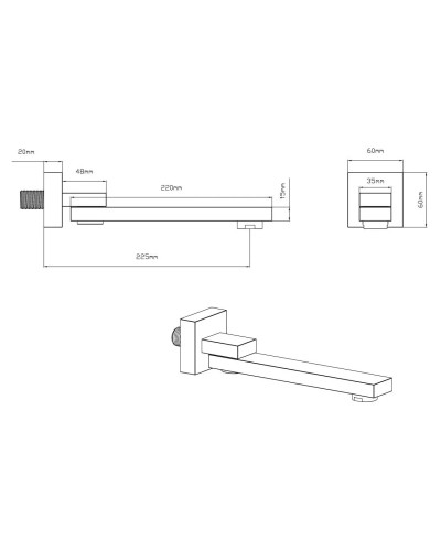 Душевой комплект Vincea VSFW-433TI4MB 320x200 мм, с термостатом, черный матовый