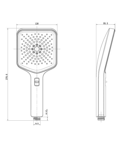 Душевой комплект Vincea VSFW-433TI4MB 320x200 мм, с термостатом, черный матовый