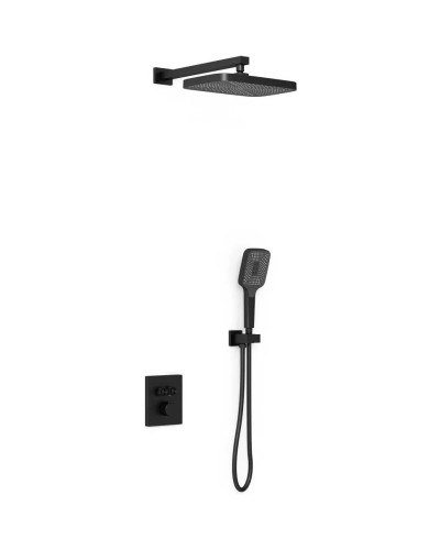 Душевой комплект Vincea VSFW-321MT1MB 315x210 мм, с термостатом, черный матовый