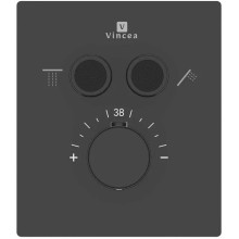 Душевой комплект Vincea VSFW-321MT1MB 315x210 мм, с термостатом, черный матовый