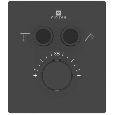 Душевой комплект Vincea VSFW-321MT1MB 315x210 мм, с термостатом, черный матовый