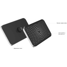 Душевой комплект Vincea VSFW-321MT1MB 315x210 мм, с термостатом, черный матовый