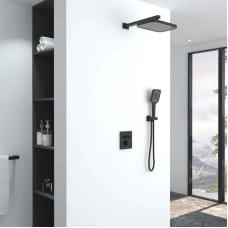 Душевой комплект Vincea VSFW-321MT1MB 315x210 мм, с термостатом, черный матовый