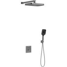 Душевой комплект Vincea VSFW-321MT1GM 315x210 мм, с термостатом, вороненая сталь