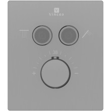 Душевой комплект Vincea VSFW-321MT1GM 315x210 мм, с термостатом, вороненая сталь