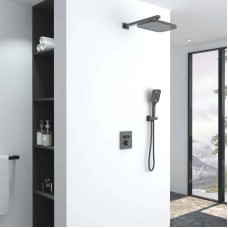 Душевой комплект Vincea VSFW-321MT1GM 315x210 мм, с термостатом, вороненая сталь