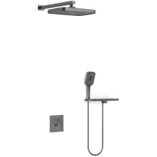 Душевой комплект Vincea VSFW-321MT1RGM 315x210 мм, с термостатом, вороненая сталь