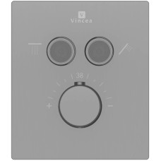 Душевой комплект Vincea VSFW-321MT1RGM 315x210 мм, с термостатом, вороненая сталь