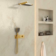 Душевой комплект Vincea VSFW-422T1BG 315x210 мм, с термостатом, золотой матовый