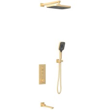 Душевой комплект Vincea VSFW-433T1BG 315x210 мм, с термостатом, золотой матовый