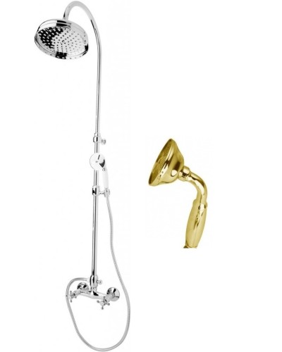 Душевая стойка со смесителем, верхним и ручным душем CEZARES GOLF-CD-03/24-M