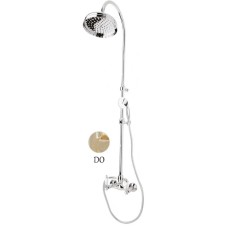 Душевая колонная со смесителем, верхним и ручным душем золото 24 карат, ручки Swarovski Cezares Diamond DIAMOND-CD-03/24-Sw