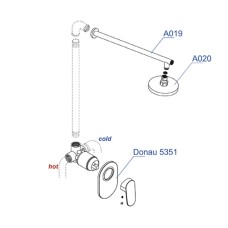 Набор для душа WasserKRAFT А12020