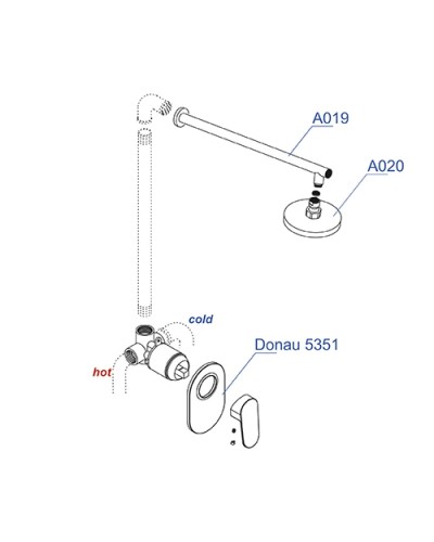 Набор для душа WasserKRAFT А12020