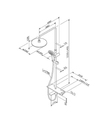 Душевая система AM.PM Spirit V2.0 F0770A500 с термостатом Хром