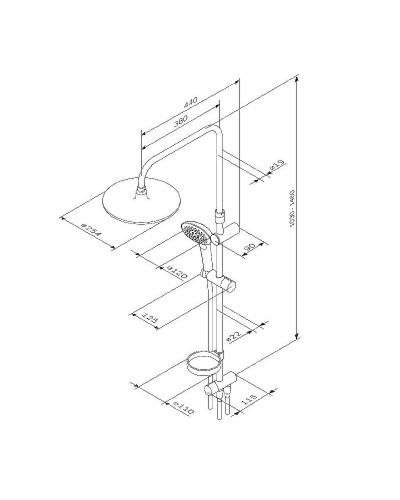 Душевая система AM.PM Spirit V2.0 F0770A100 Хром