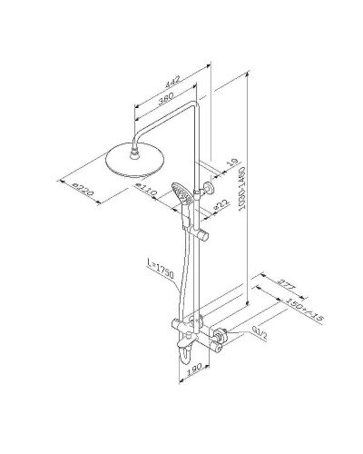 Душевая система AM.PM Gem F0790520 с термостатом Хром