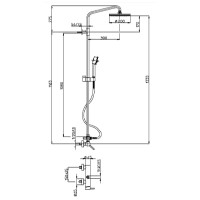 Душевая система 200 мм Bossini Zoe L02108.030