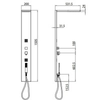 Душевая панель с термостатом Bossini Manhattan L00897.030