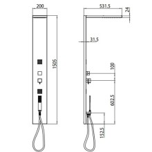 Душевая панель с термостатом Bossini Manhattan L00897.030