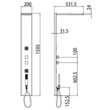 Душевая панель со смесителем Bossini Manhattan L00891.030