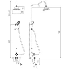Душевая система Lemark Jasmine LM6662ORB Черная бронза