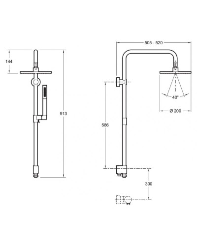 Душевая система Jacob Delafon EO E11715-CP Хром
