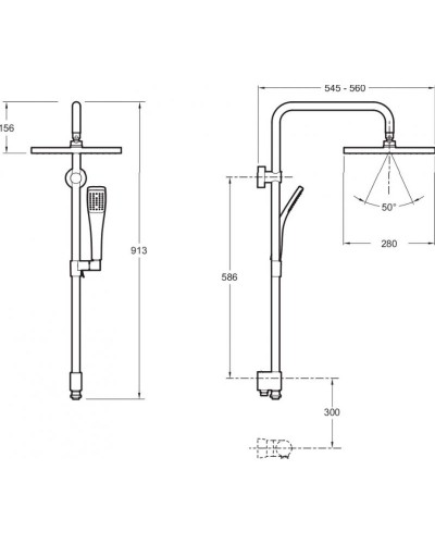 Душевая система Jacob Delafon EO E11716-CP Хром