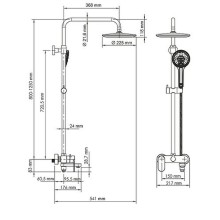 Душевая система WasserKRAFT Mindel A18501 Белая матовая